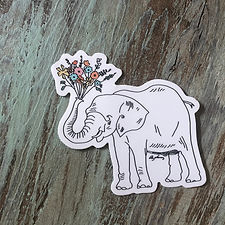 Elephant Bloom Sticker