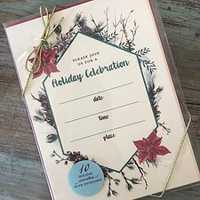 Poinsettia Fill-In Invite
