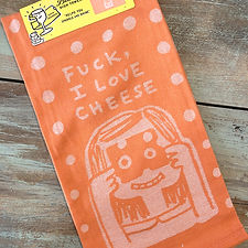 Fuck, I Love Cheese Woven Dish Towel
