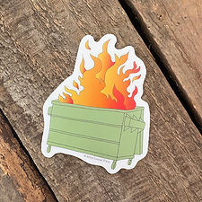 Dumpster Fire Sticker