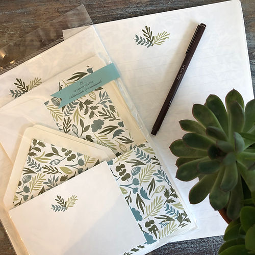 Fern Floral Stationery Kit