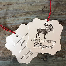 Blitzened Wine Tags