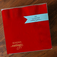 Season's Eatings Red Cocktail Napkins