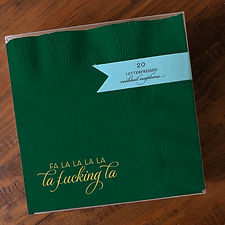 Fa La La Green Cocktail Napkins