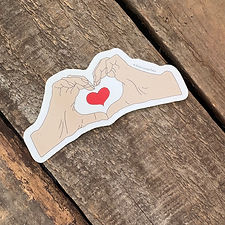Hands Heart Sticker