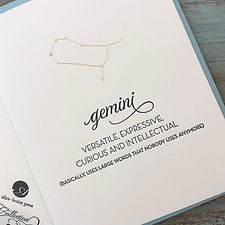 Gemini Zodiac Card (May 21 - June 20)