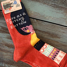 Bitchy Button Women's Crew Socks