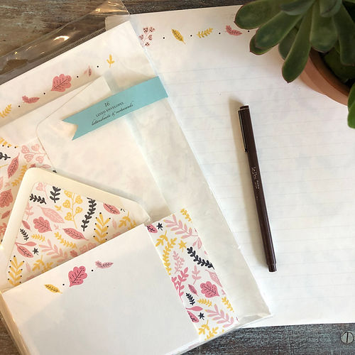 Autumn Flowers Stationery Kit