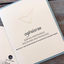 Capricorn Zodiac Card (Dec 22 - Jan 19)