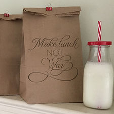 Make Lunch Not War Lunch Bags