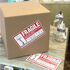 Fragile Shipping Label Large
