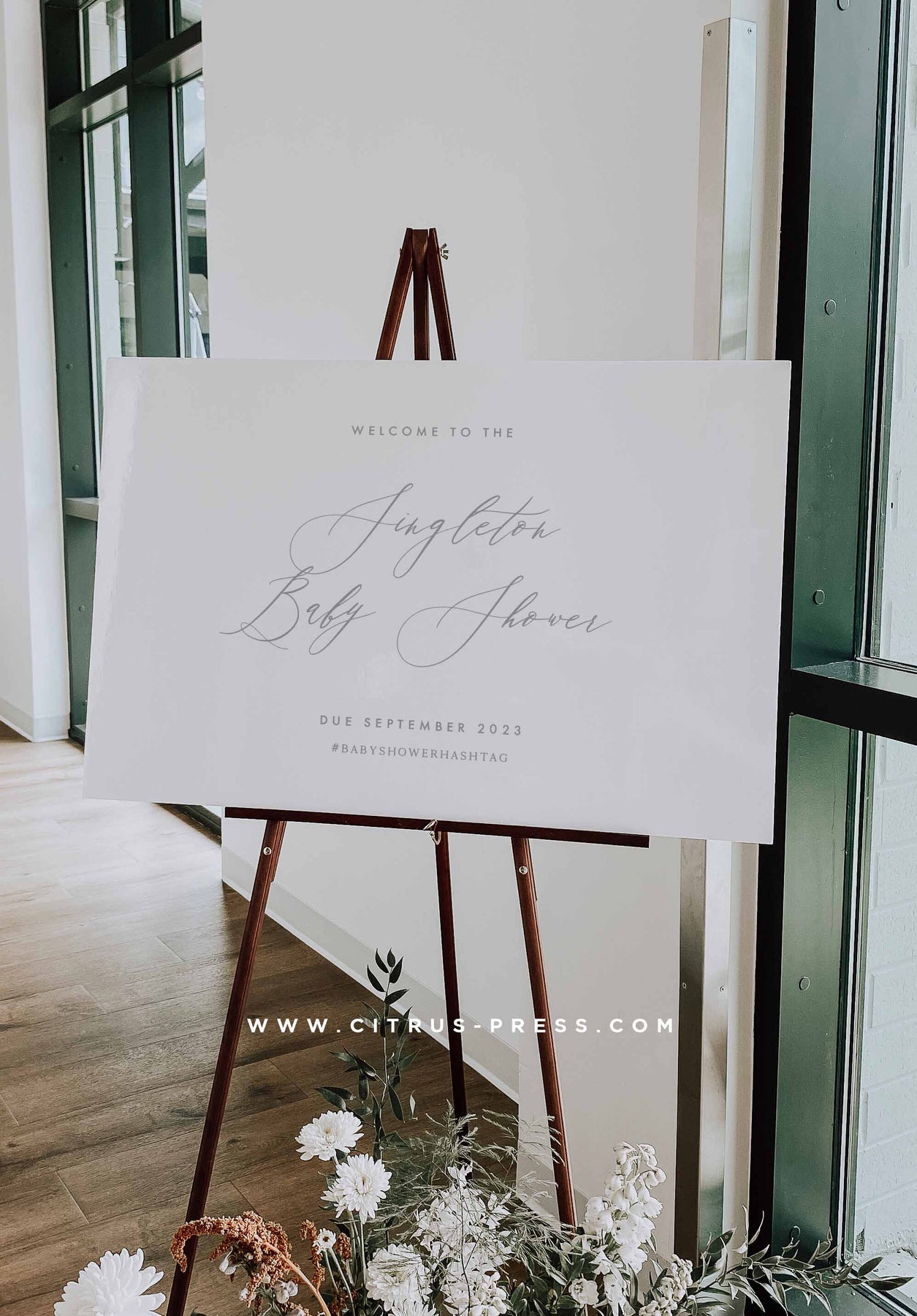 Baby Shower Welcome Sign 36X24 | Printable Template