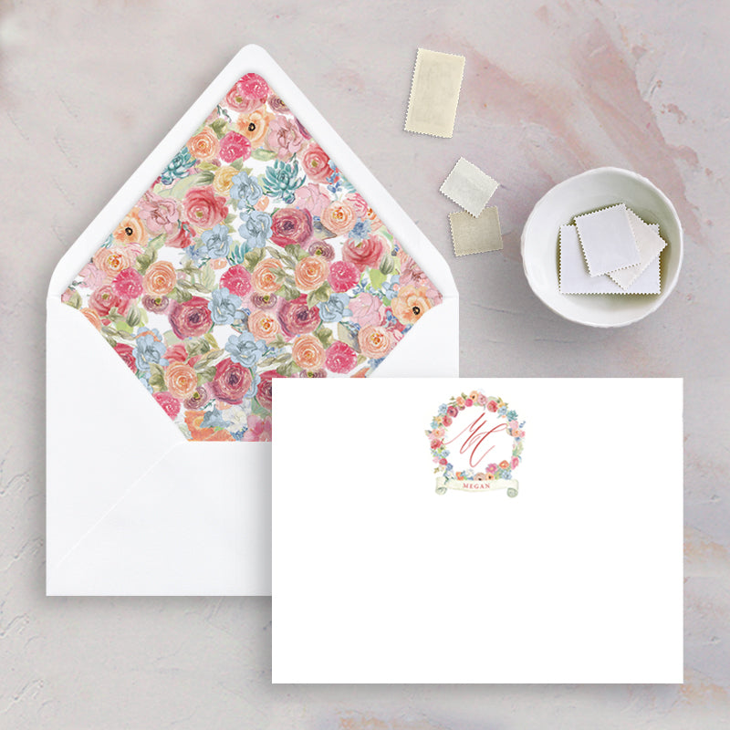 Floral Wreath Kids Notelets