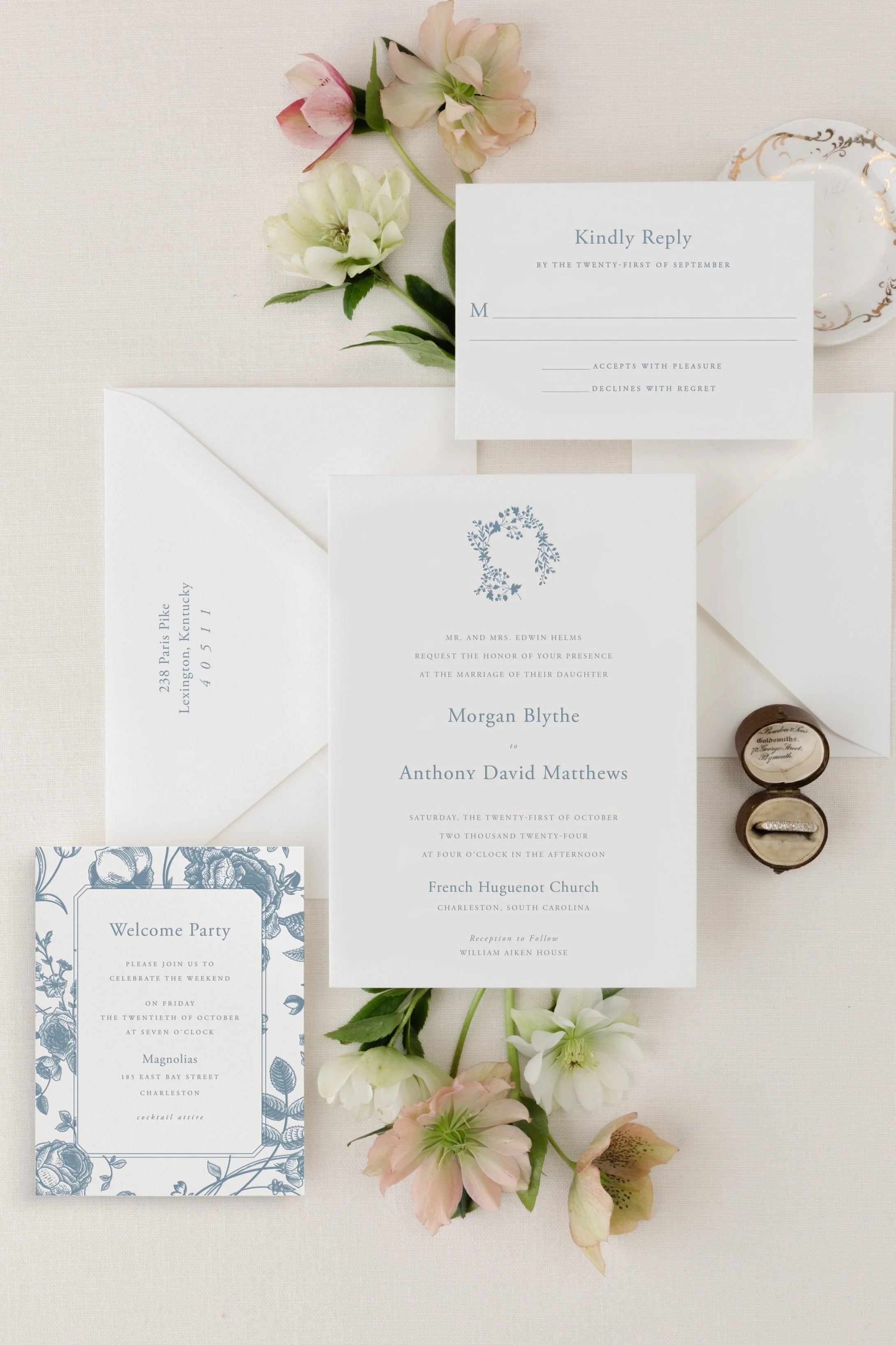 Diana | Wedding Invitation with RSVP + Details Card