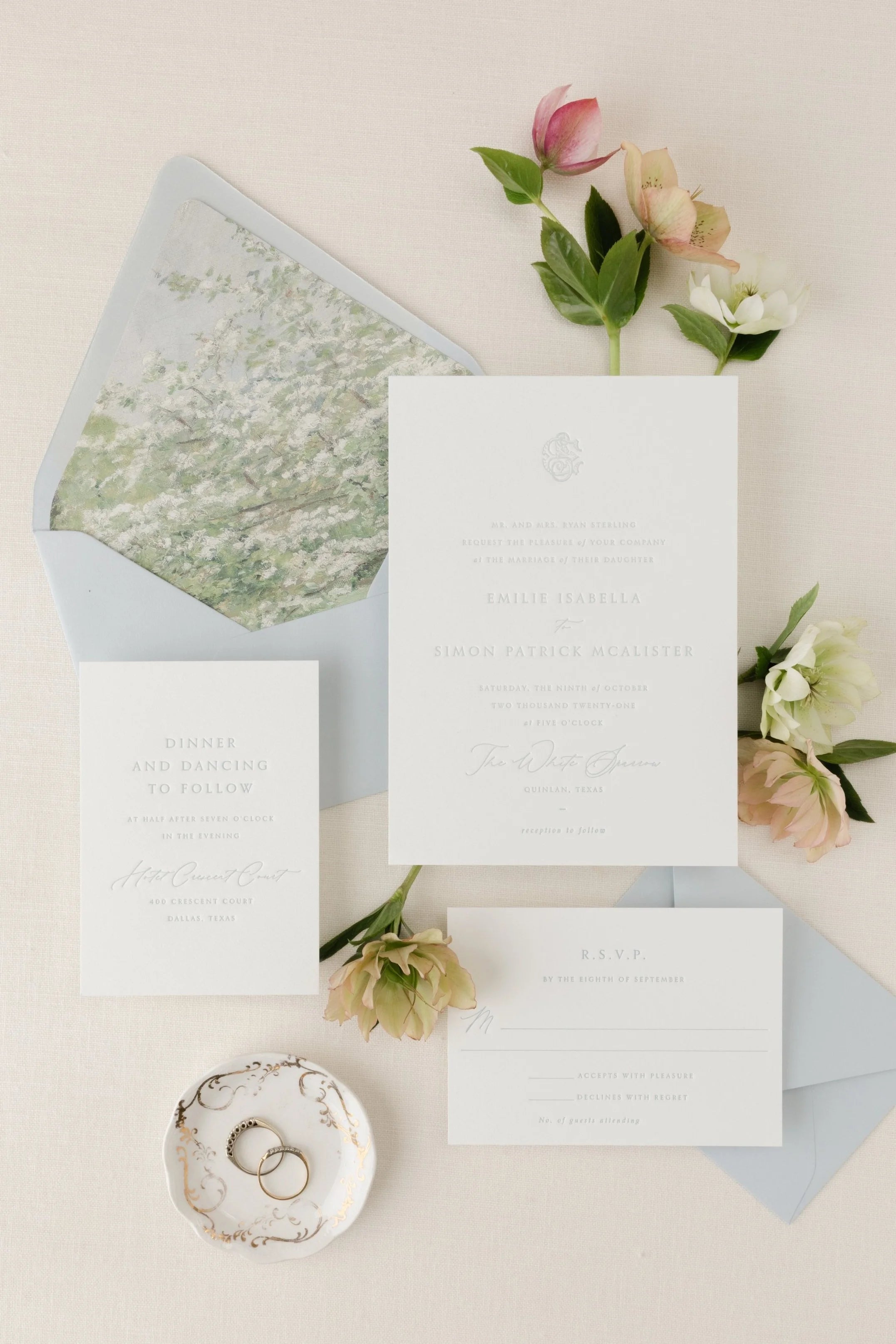 Kennedy | Wedding Invitation with RSVP + Details Card