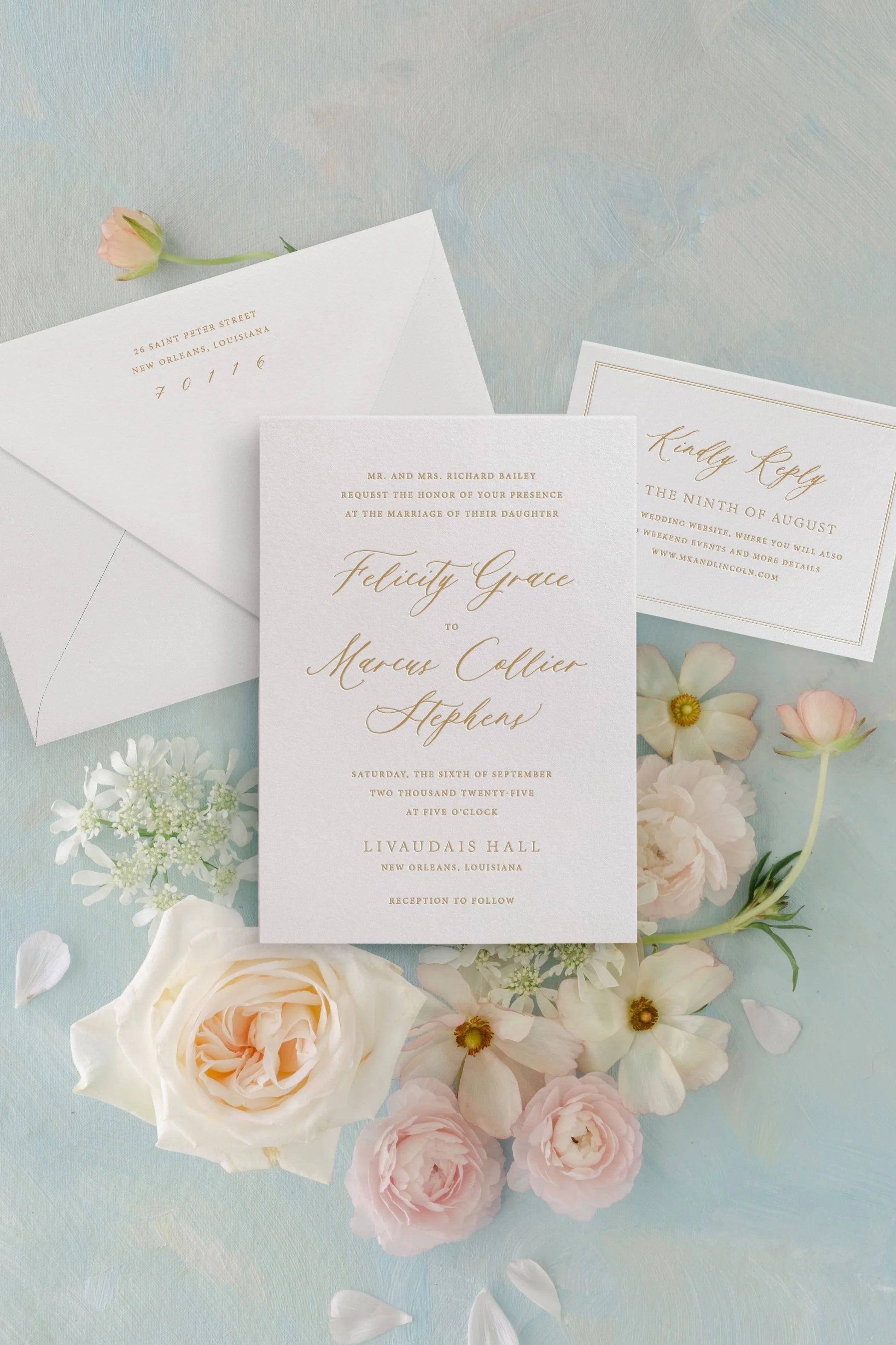Olivia | Wedding Invitation with RSVP