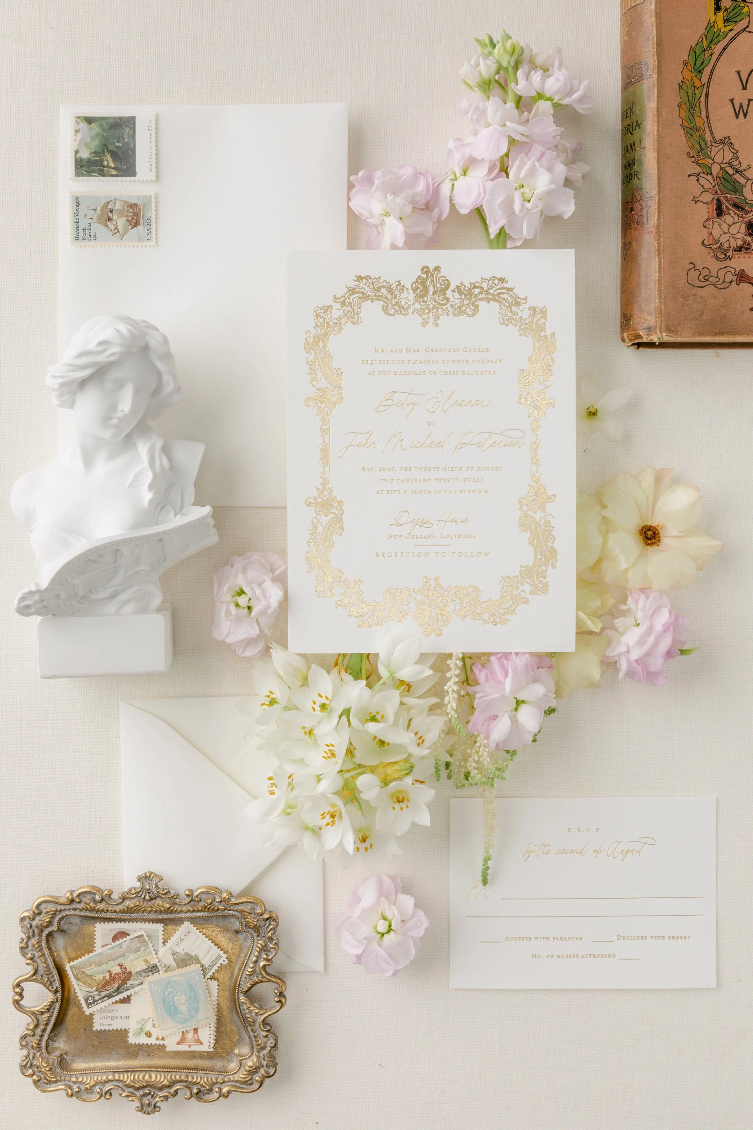 Louis | Wedding Invitation with RSVP