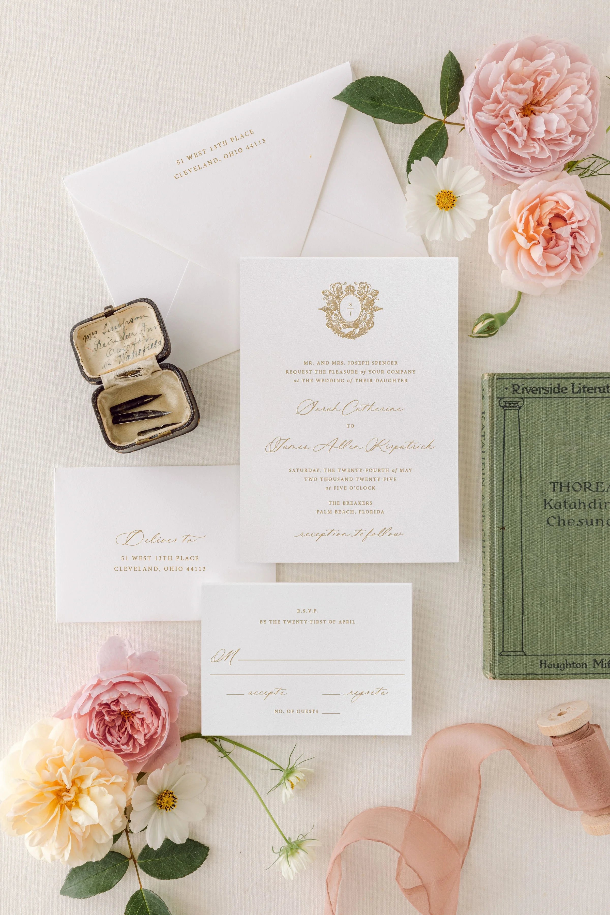 Victoria | Wedding Invitation with RSVP