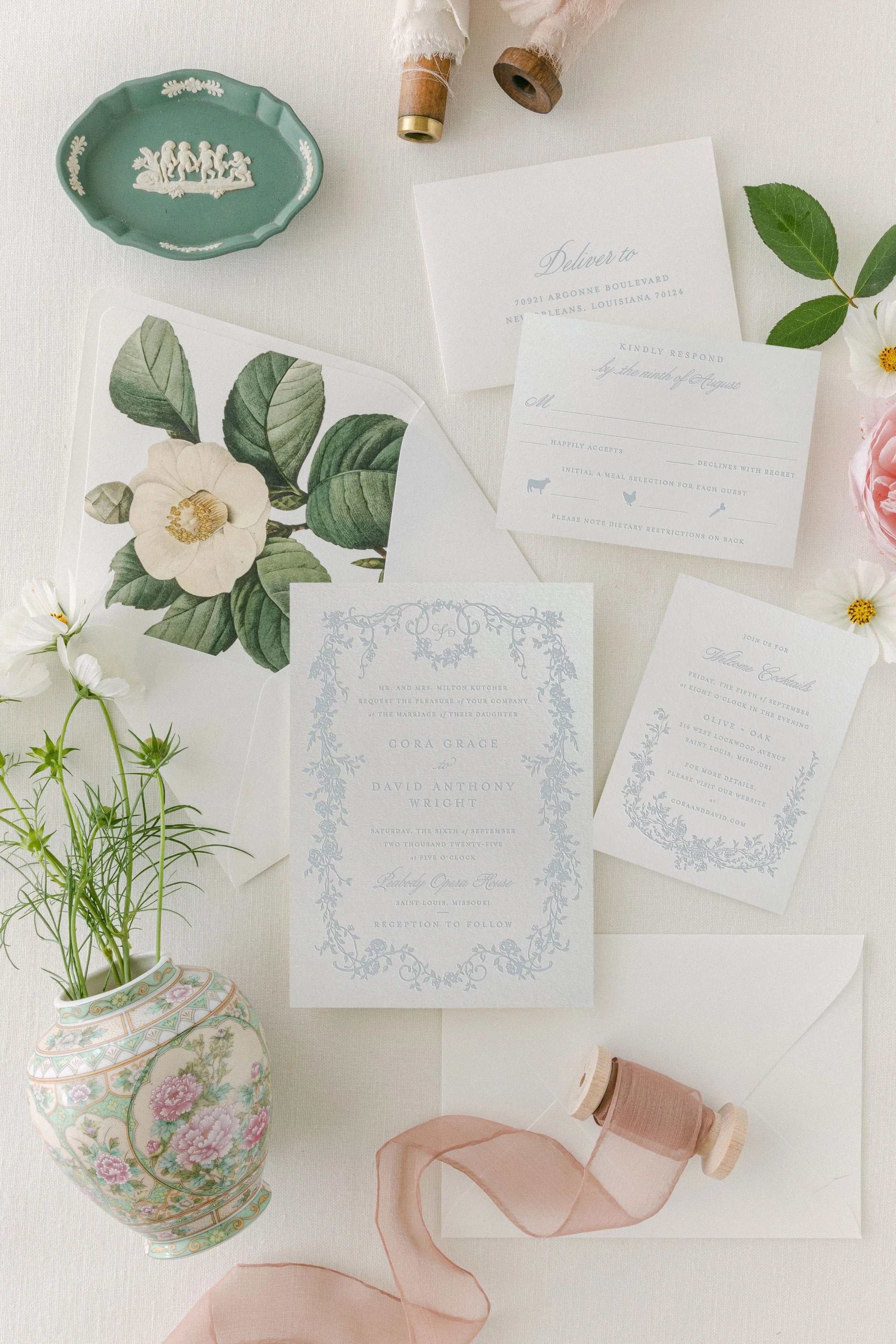 Anderson | Wedding Invitation with RSVP + Details Card