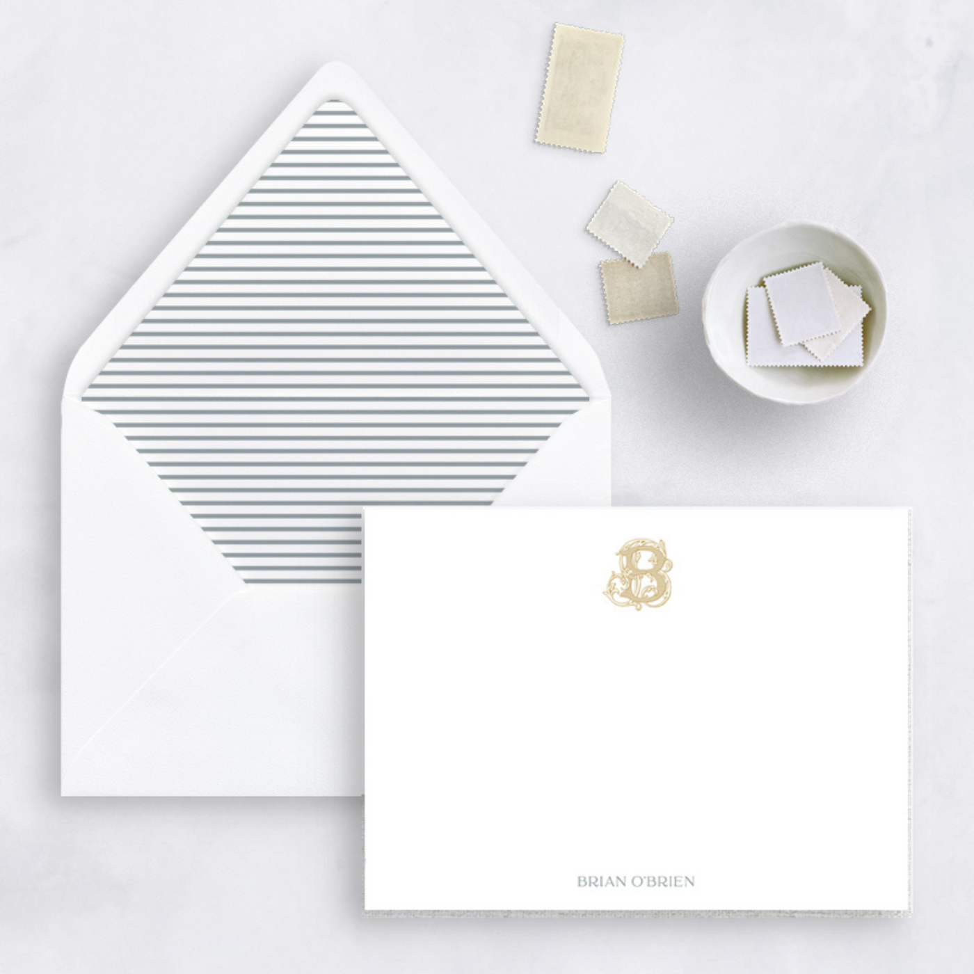 Vintage Monogram Kids Notelets