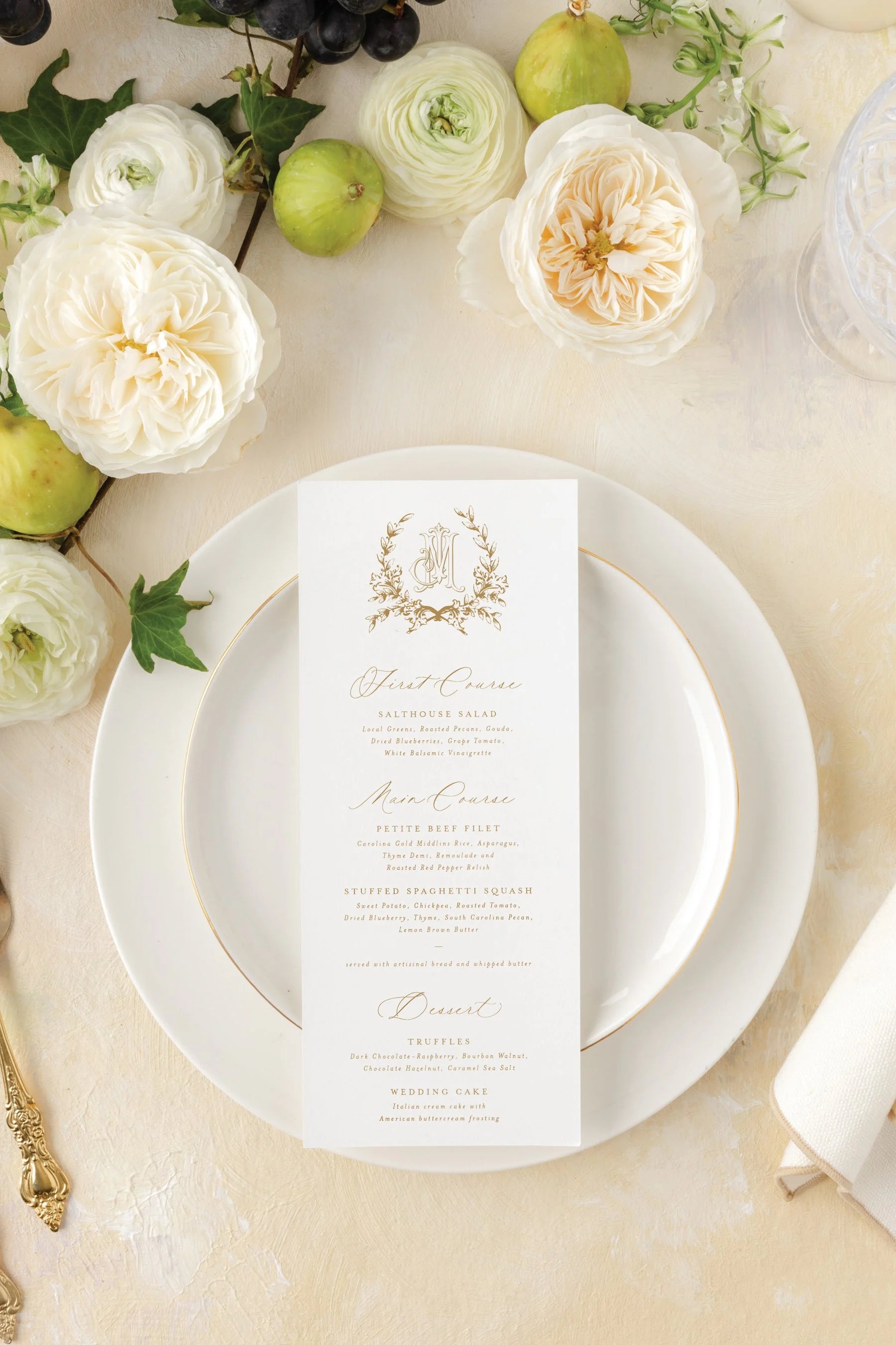 Parker | Wedding Menu Cards