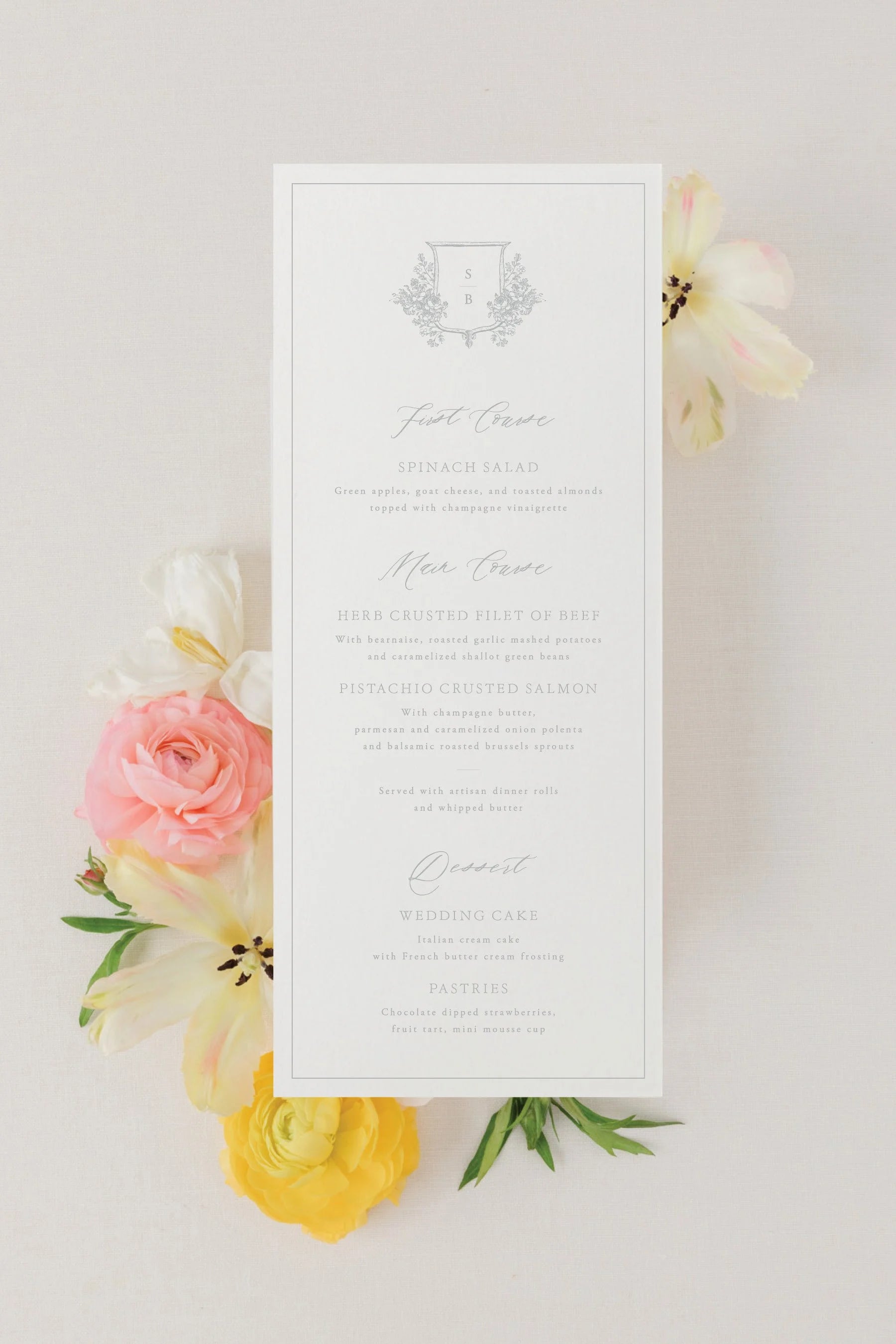Jolie | Wedding Menu Cards