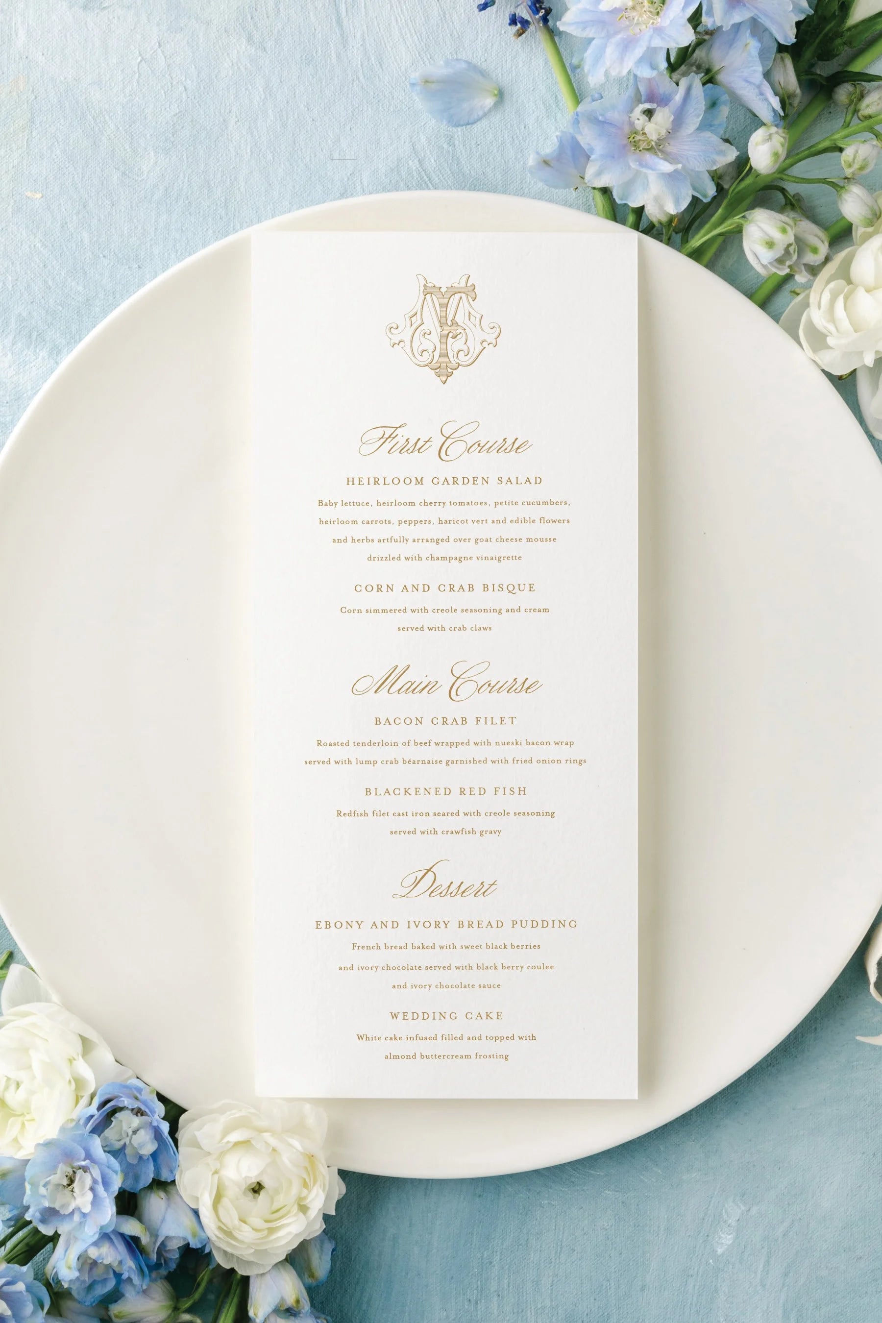 Palermo | Wedding Menu Cards