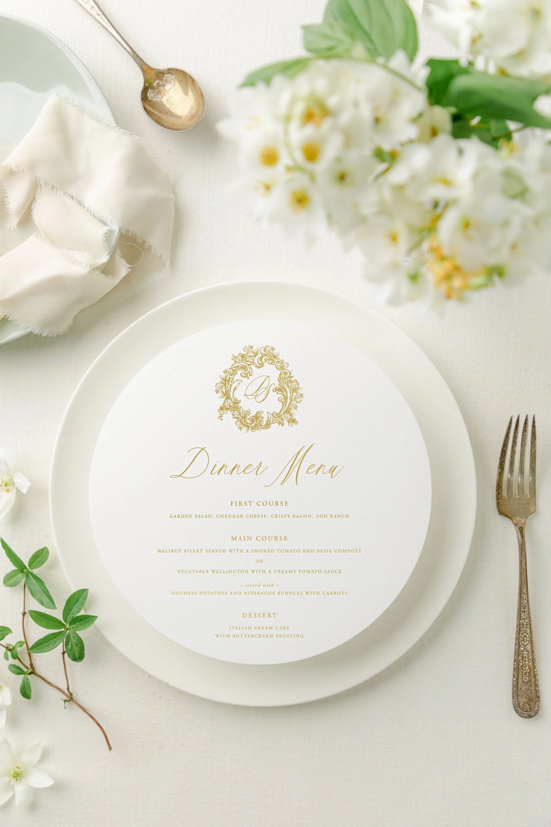 Tavi | Round Wedding Menus