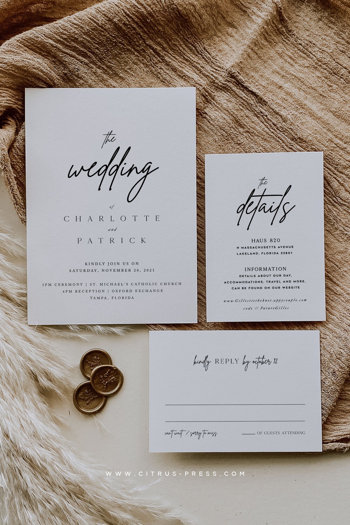 Modern Type Wedding Invitation | Printable Template