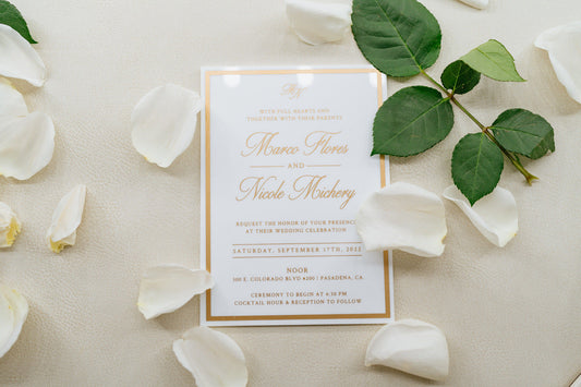 Frame'd Collection | White Acrylic Wedding Invitations