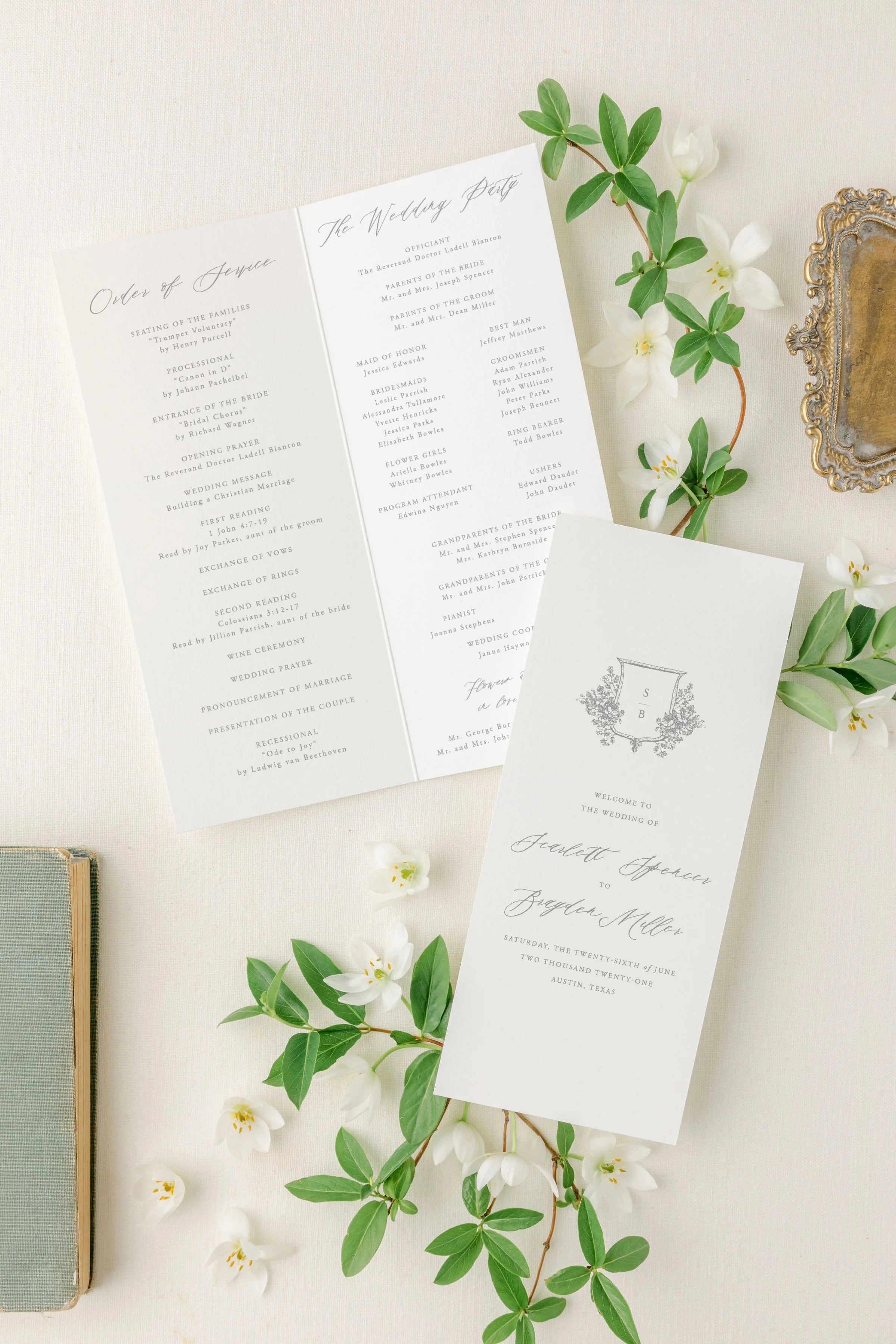 Jolie | Folded Wedding Programs