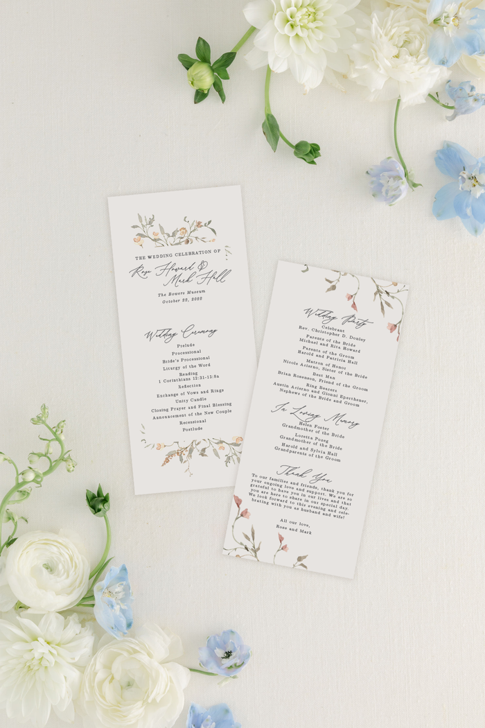 Rose | Wedding Programs