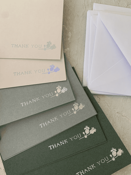 Holo foil thank you cards