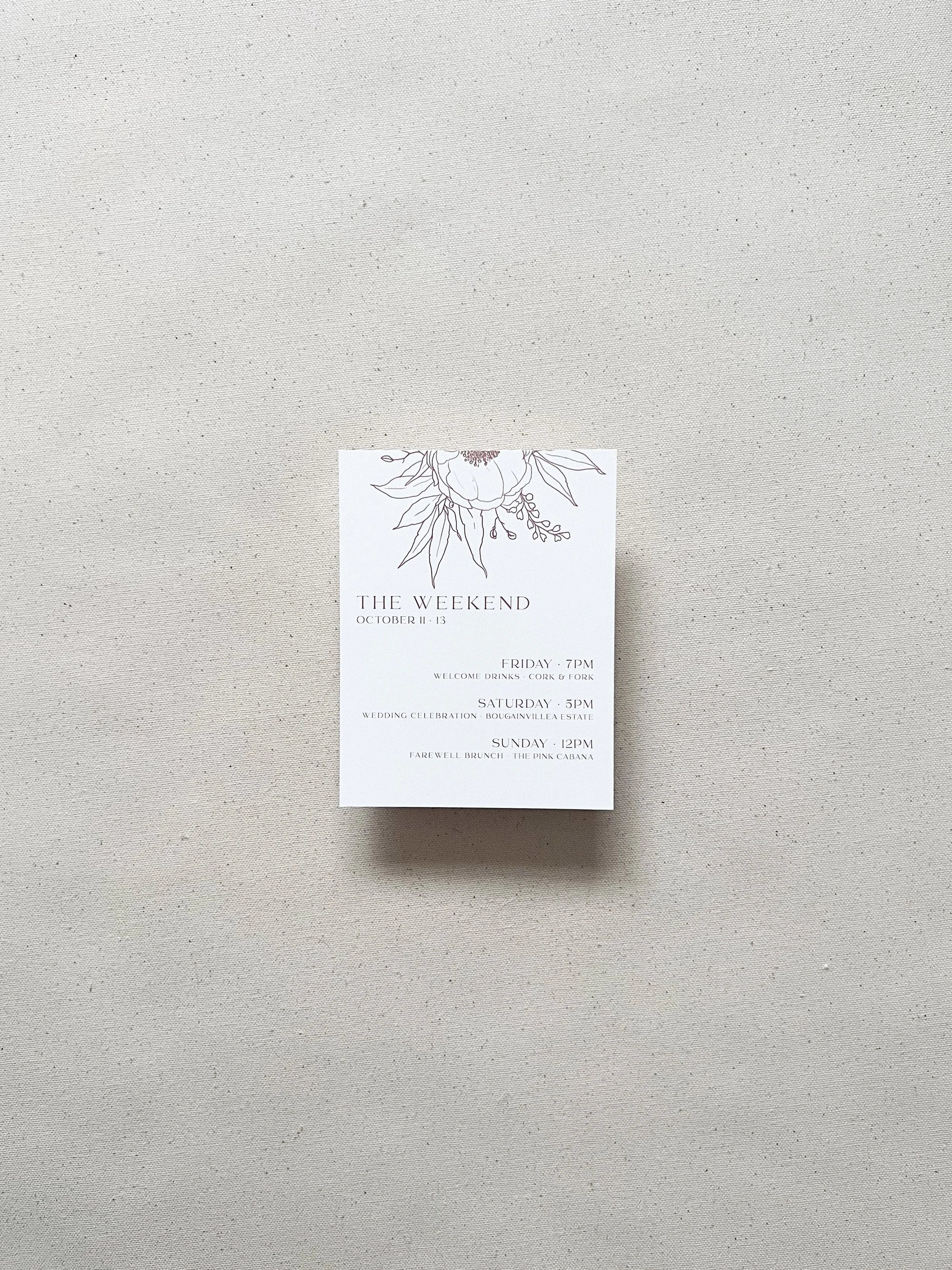 Boho Wildflower Illustrations Details Card