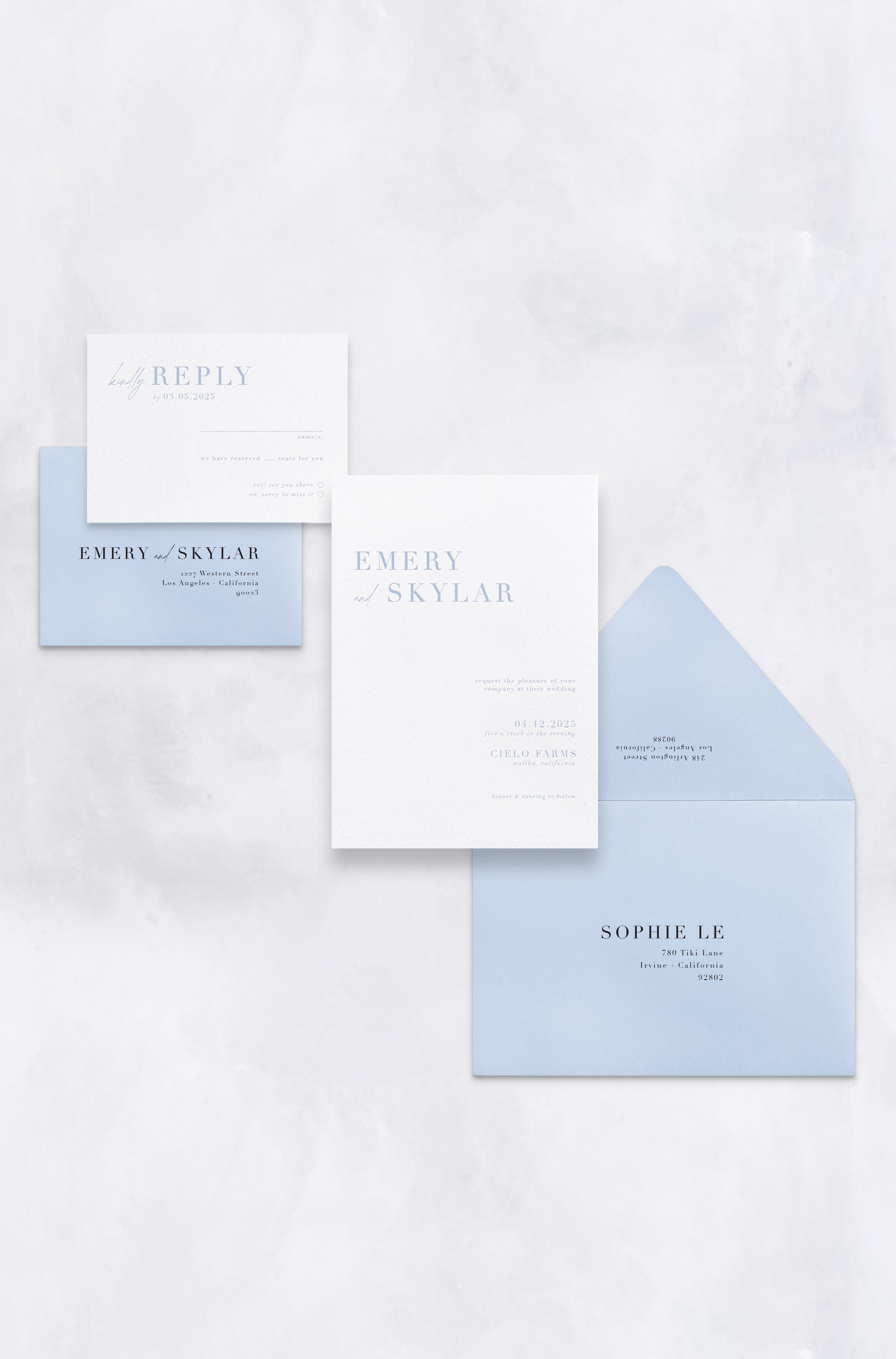 Modern Minimalist Invitation Package