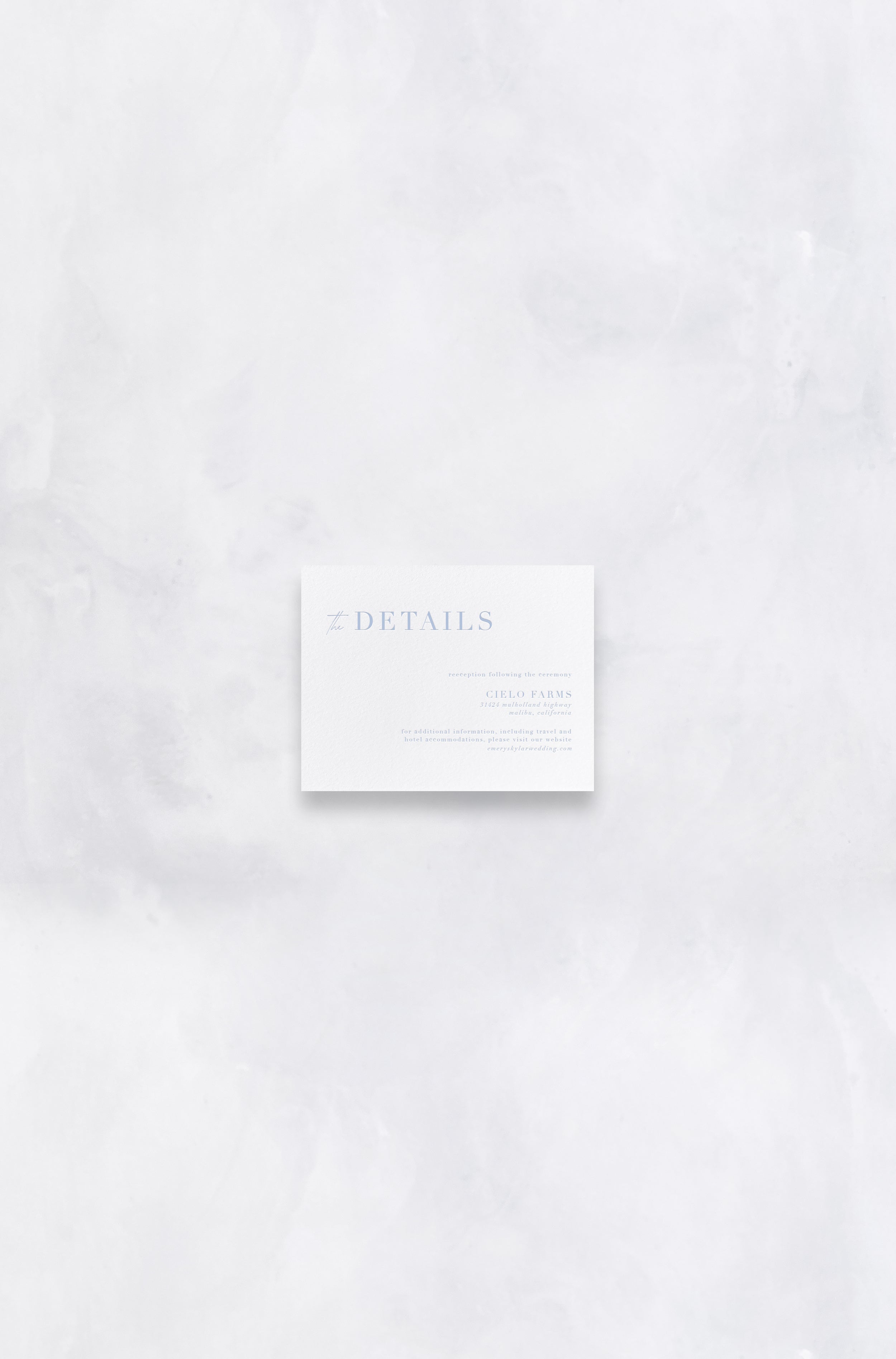 Modern Minimalist Details Card