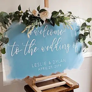 Welcome To Our Wedding Horizontal Sign