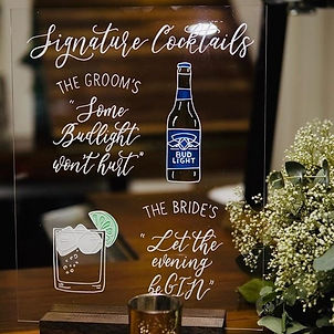 Signature Cocktails Sign | 2 Cocktails