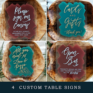 4 Customizable Table Signs