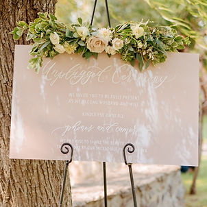 Unplugged Ceremony Horizontal Sign