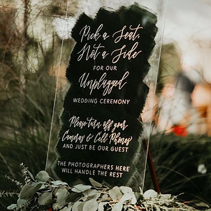 Pick a Seat For Our Unplugged Ceremony Sign