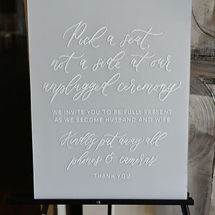 Pick a Seat, Not a Side Unplugged Ceremony Sign