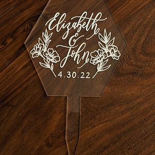 Custom Clear Acrylic Cake Topper