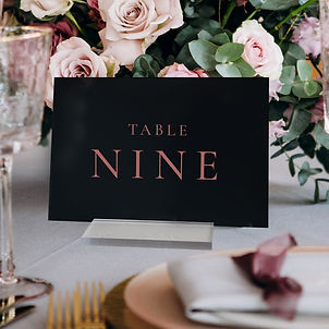 Horizontal Modern Table Numbers