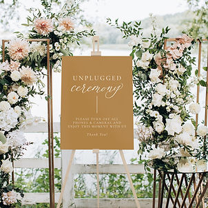 Modern Unplugged Wedding Ceremony Sign