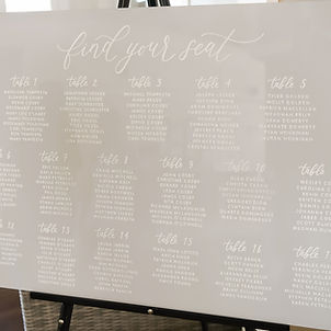 Find Your Seat Landscape Seating Chart | Colored Acrylic