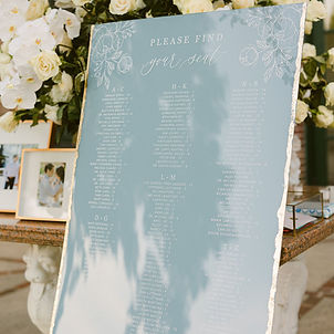 Please Find Your Seat Seating Chart With Floral and Foiled Accents