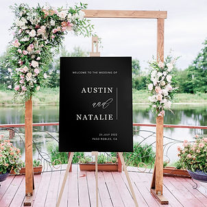 Modern Welcome To Our Wedding Sign