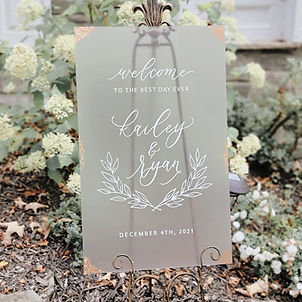 Welcome to the Best Day Ever Sign with Copper Leaf