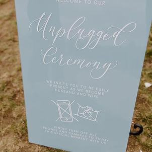 Unplugged Ceremony Sign with Icons